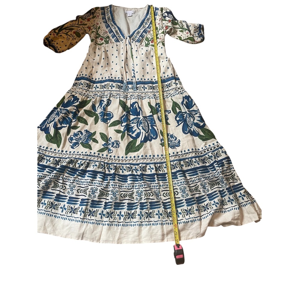 House of Harlow 1960 Floral Maxi Dress Bohemian V‎ Neck XS - Picture 5 of 6